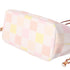 Louis Vuitton Neverfull MM Tote Giant Damier Peach Pink Beige Multi